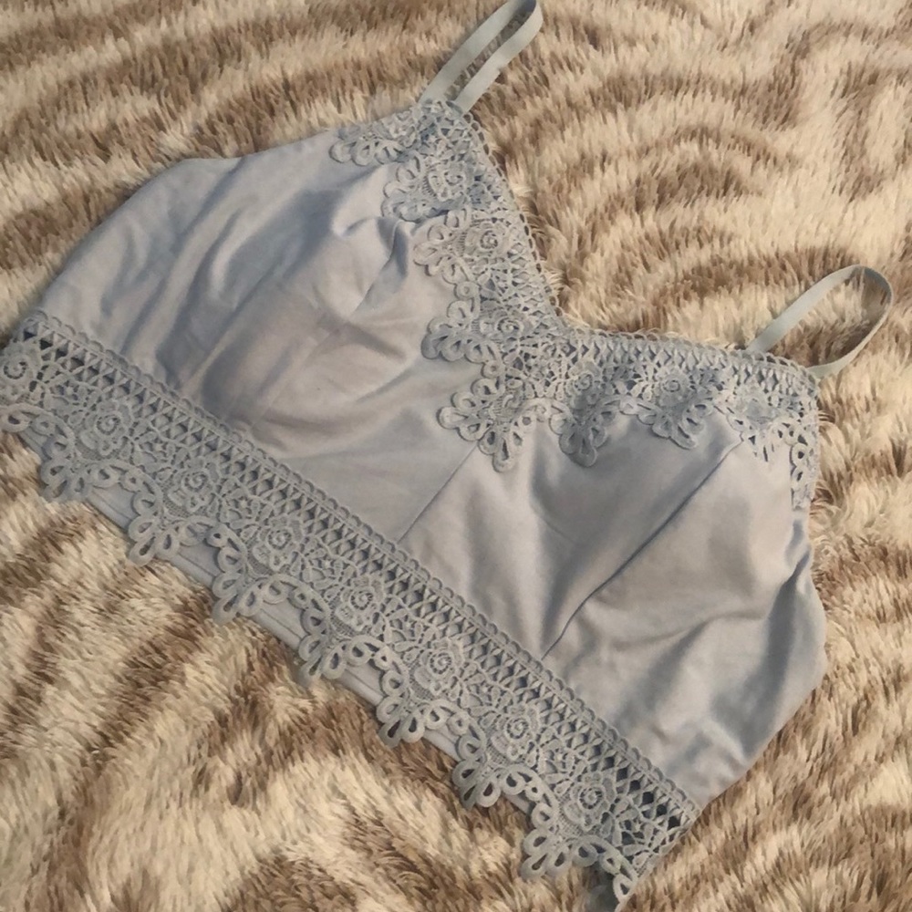 Light Blue Crop Top